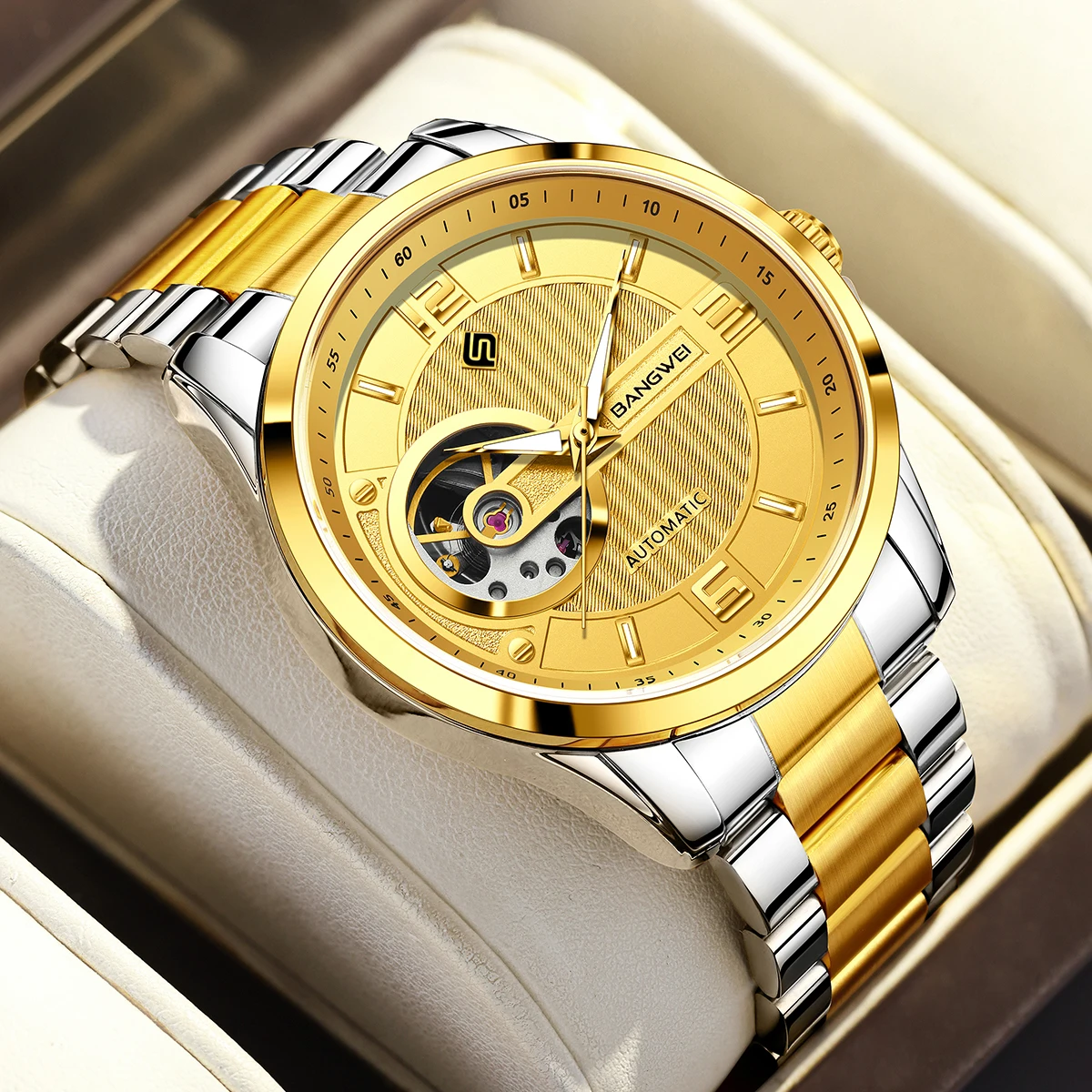 

LIGE Роскошные спортивные мужские наручные часы Светящиеся водонепроницаемые механические часы для мужчин Деловые мужские часы из нержавеющей стали Автоматические