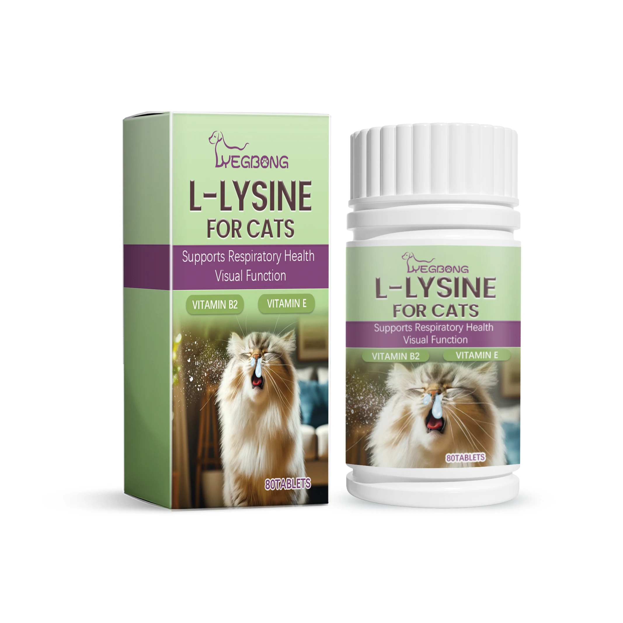 

Yegbong Amino L-Lysine Tablets Pet Cat Body Care Keep Cats In Good Physical Condition