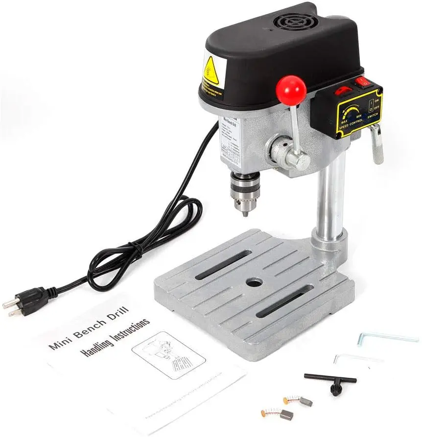 

110V 340W 0-16000rpm 3-Speed Heavy Duty 1-10mm Bench Drill Press Workshop Mounted Drilling Chuck