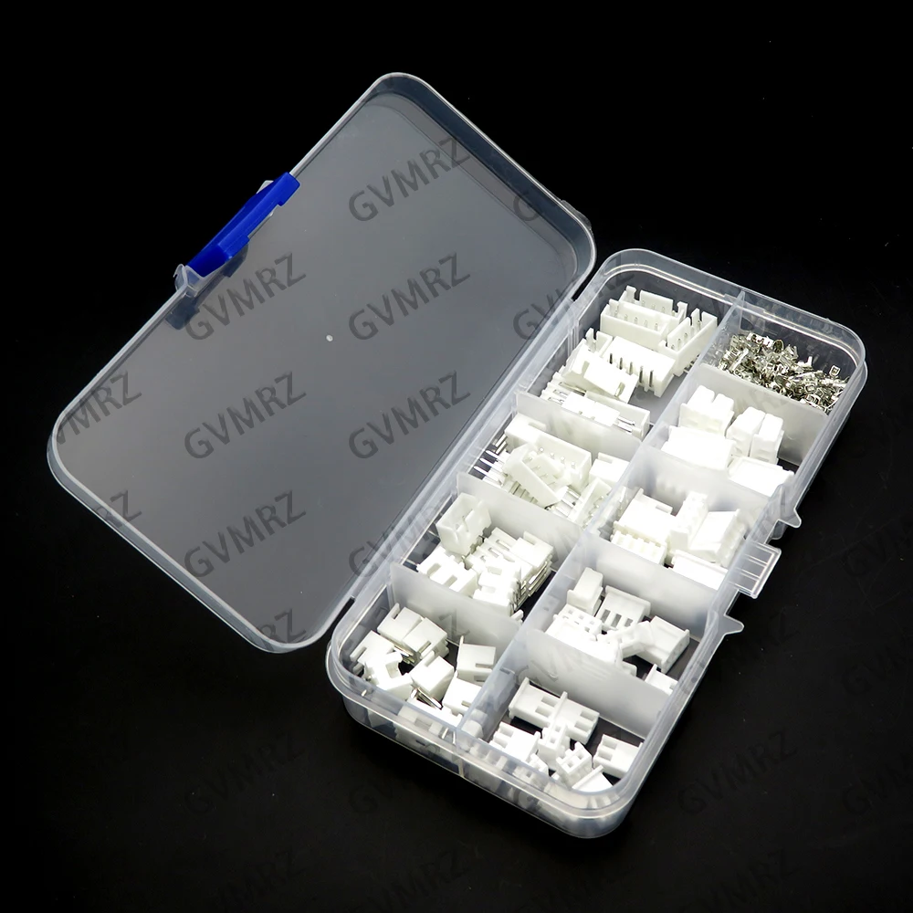 230PCS XH2.54 2p 3p pin 2.54mm Pitch Terminal Kit Housing Bent needle Pin Header JST JC3 Connector Wire Connectors Adaptor 4p 5p