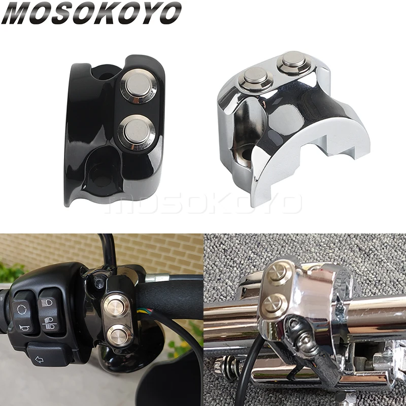 

For Harley Dyna Sportster XL V-Rod AERO 1" Handlebar Air Ride Switch Control Push Button Switches Air Suspension Control Switch