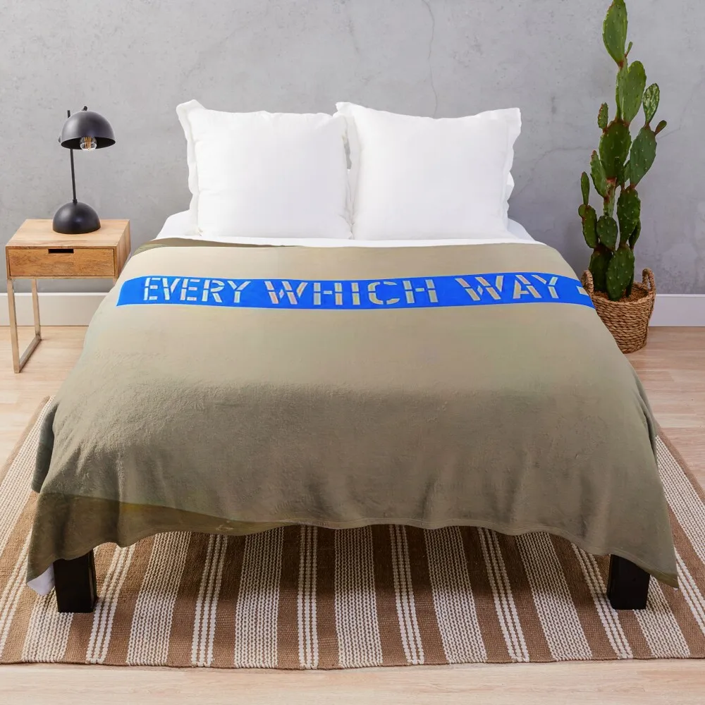 Every Which Way Up - 2010 By Lawrence Weiner Vibrante Edition Throw Blanket Loose Cute Camping Blankets