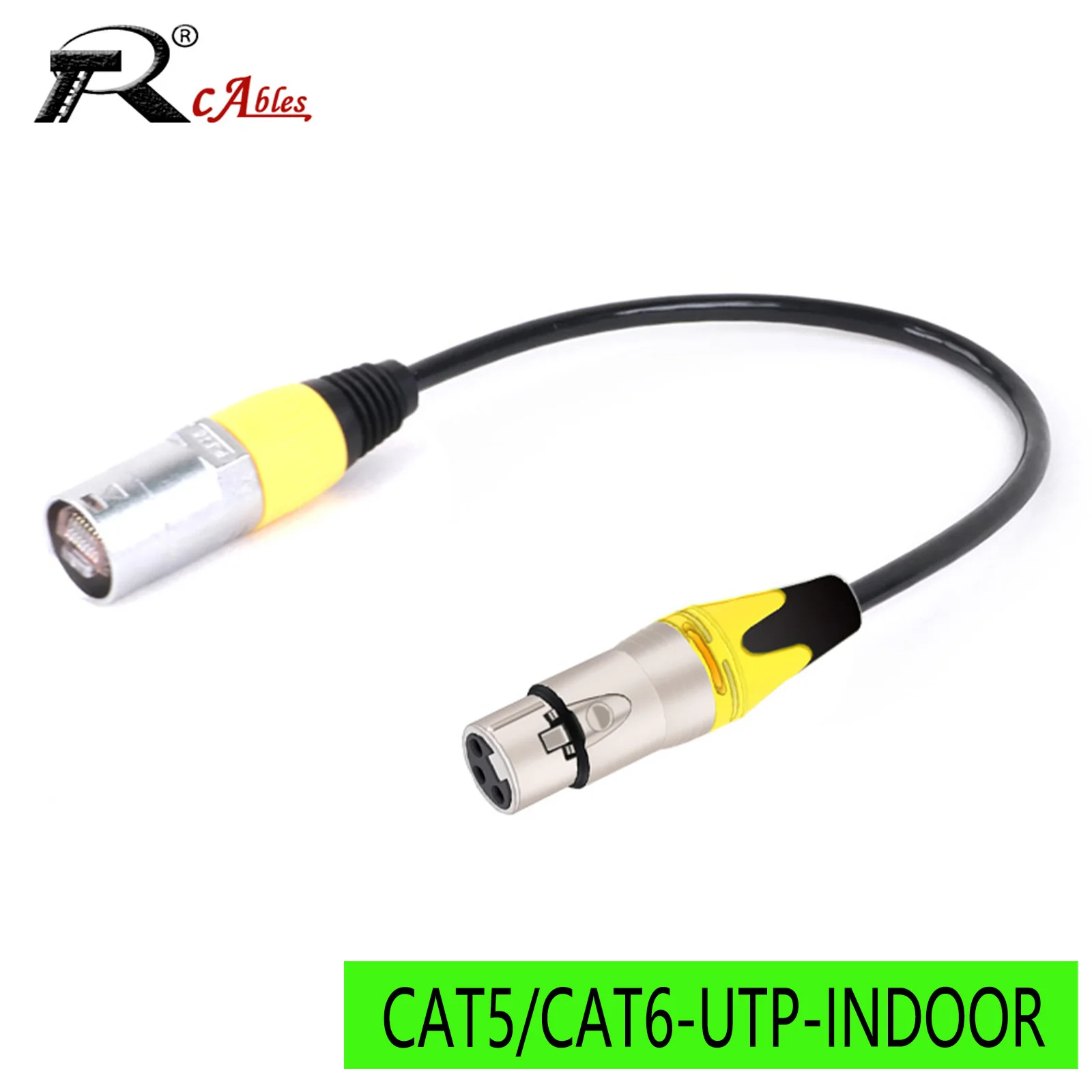 

1PC Female 3pin XLR to RJ45 Male Connector Audio Cable CAT5 CAT6 UTP Network Interface Audio Signal Extension Cable Adapter