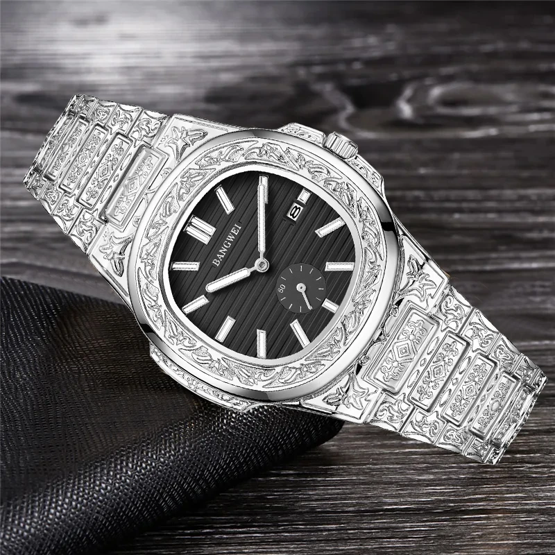 LIGE 비즈니스 고급 쿼츠 남성용 패션 스타일 탑 브랜드 스테인리스 스틸 밴드 방수 야광 남성 시계 선물 남성용