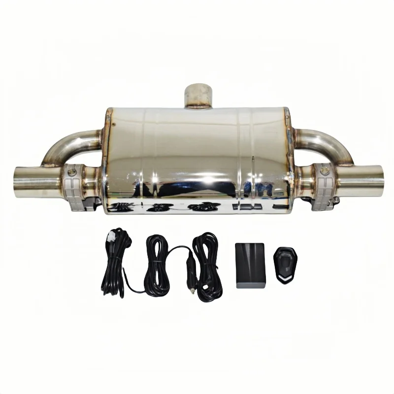 For Universal T-Shape Stainless Steel Electronic Valve Exhaust Controller Set Remote Control Muffler Pump Exhaust Set
