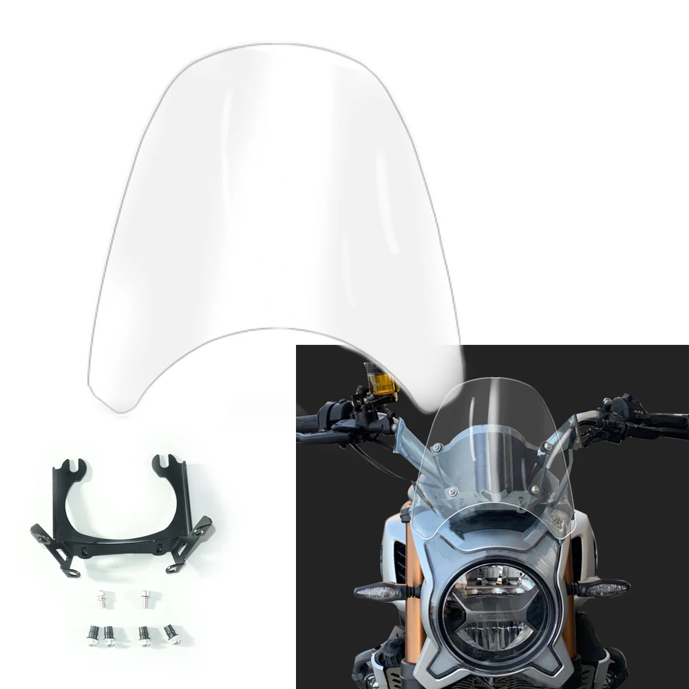 

Лобовое стекло мотоцикла, скутера, дефлекторы ветрового стекла для CFMOTO CLX700 700 CLX 700CL-X CLX700 30 см, черный, прозрачный