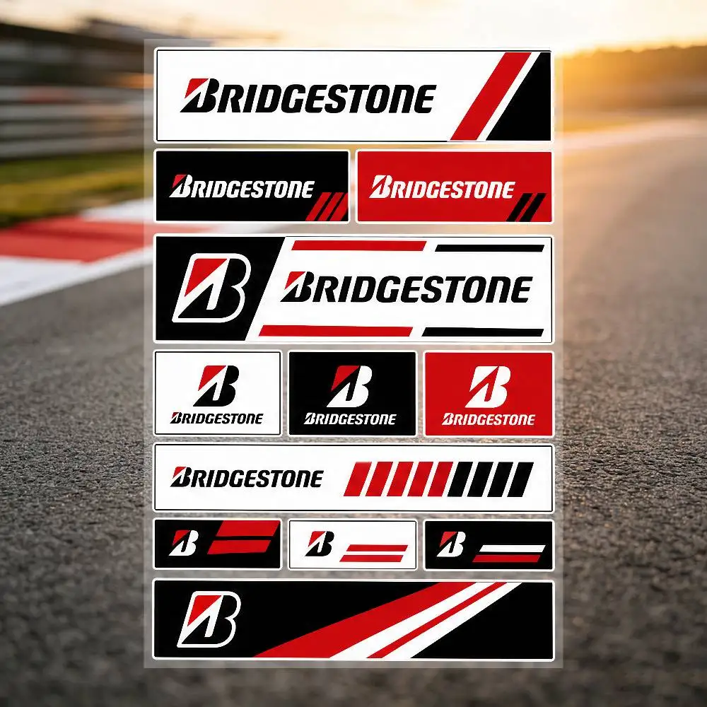for Bridgestone Multi Scene Waterproof Reflective Scratch Cover Stickers Fit Auto Motorcycle Helmet Refrigerator