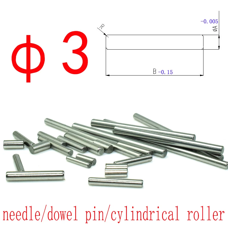 M3 Micro Locating Shaft, Needle Roller, Support Pin, Pivot Pin Hardware for Hobby Model & Fishing Reel Transmission Assembly