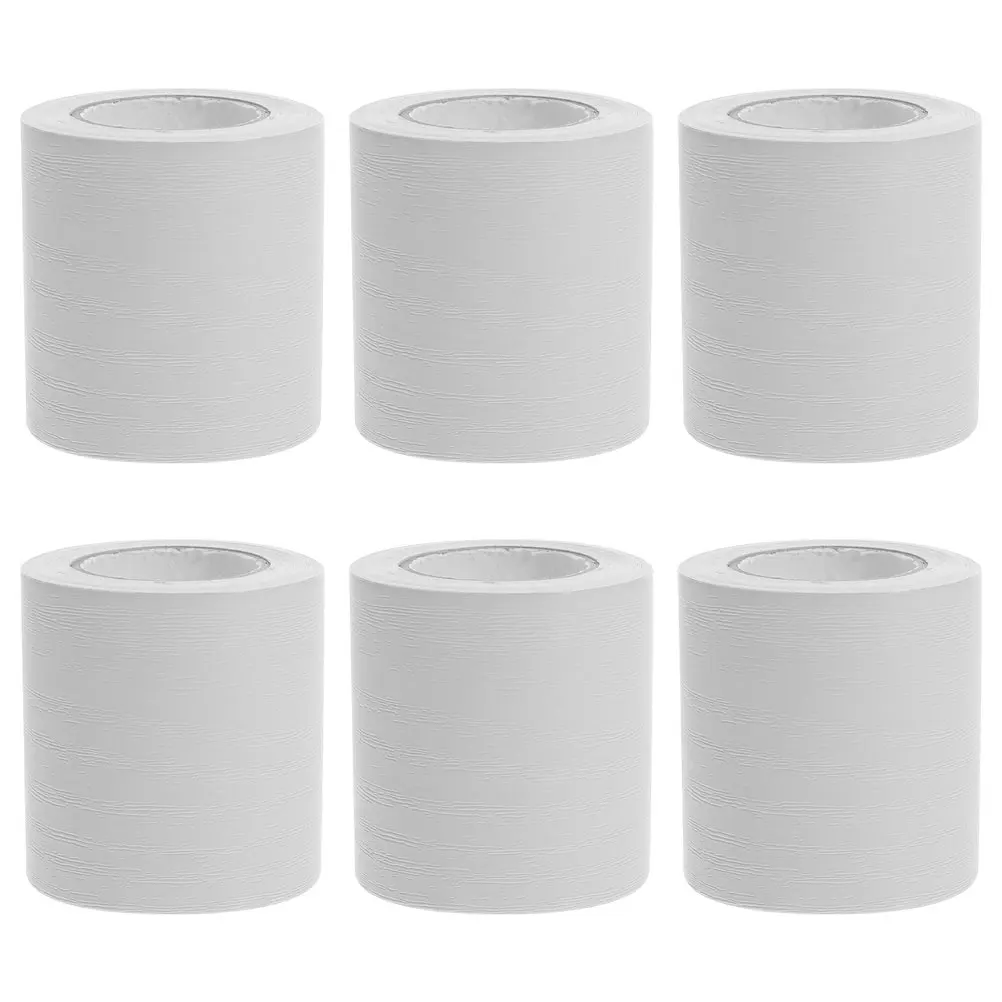 

6 Rolls Baseboard Background Wall Sticker Skirting Boards for ing Cover Tape Molding Trim White Baseboards