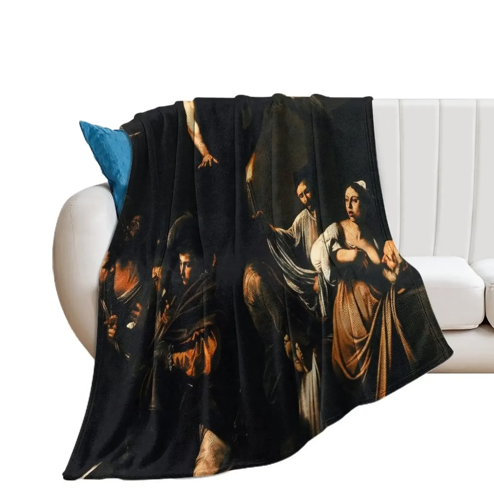 

Caravaggio - The Seven Works of Mercy Throw Blanket Luxury Brand Hairy Blankets