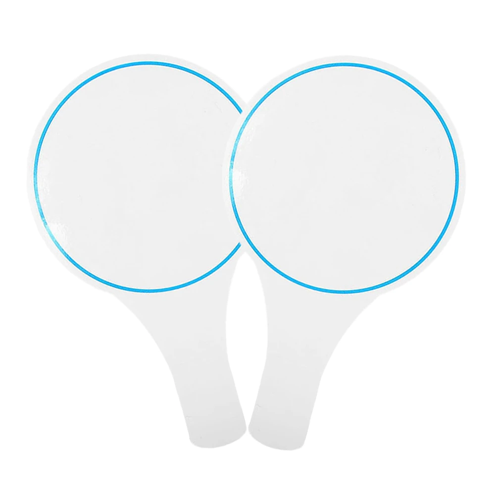 2pcs Handheld Whiteboard Round Large Dry Erase Writing Board Marker Score Voting Board For Classroom Presentation Storage
