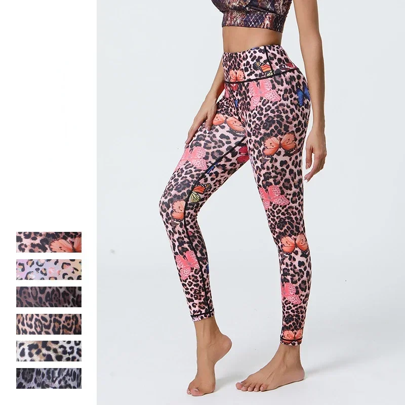 

New Women Pants Leopard Print Fashion High Waist Fitness Slim Girls Stretch Leggings for Dancing Gym 8Z