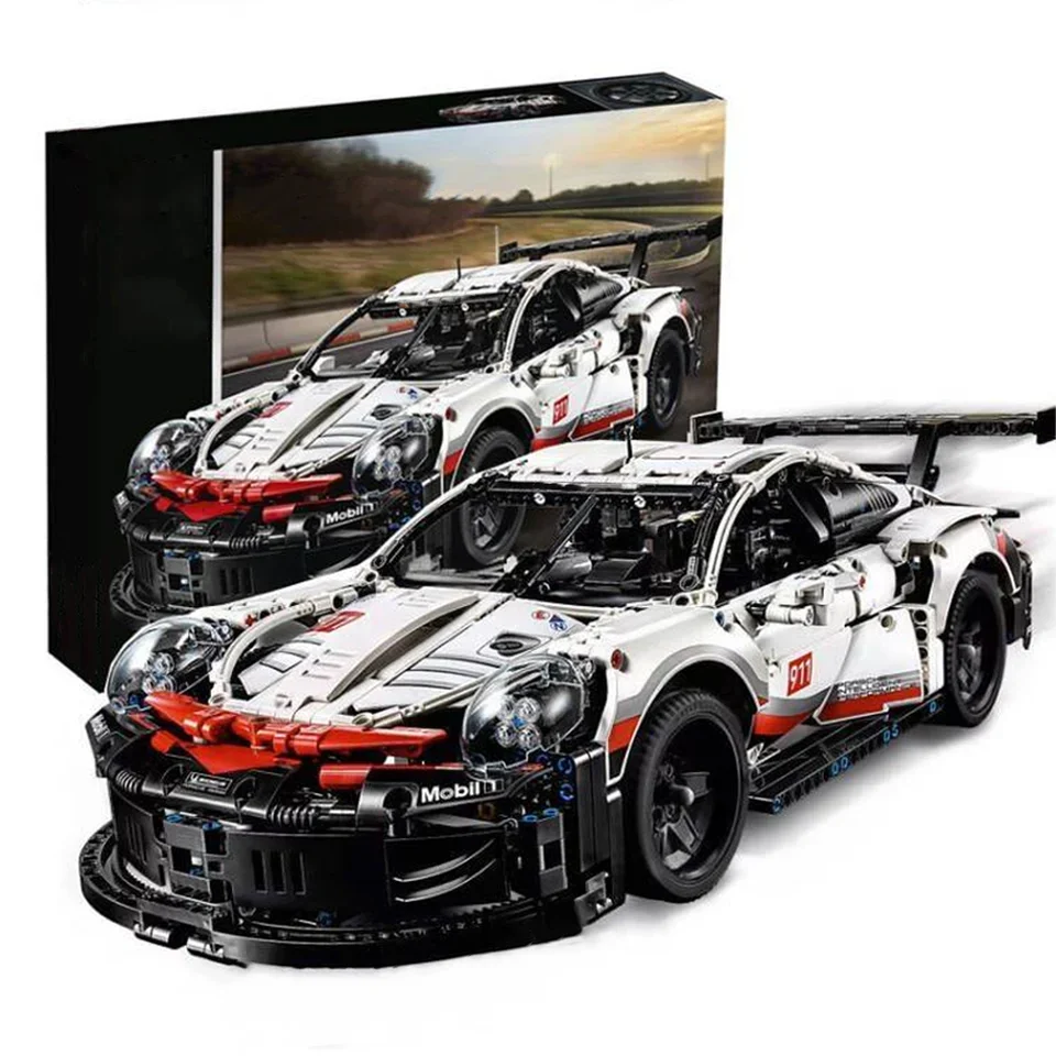 911RSR Technical Race Car Model 1600Pcs Rc Building Blocks Kit 42096 Famous Sport Advanced Replica DIY Collectible Kid Toy Gifts