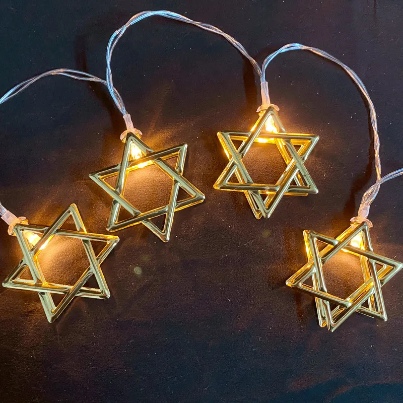 

Battery-Powered LED String Lights - Hanukkah Menorah & Candlestick Fairy Light for Bedroom, Living Room, Stairs, Holiday