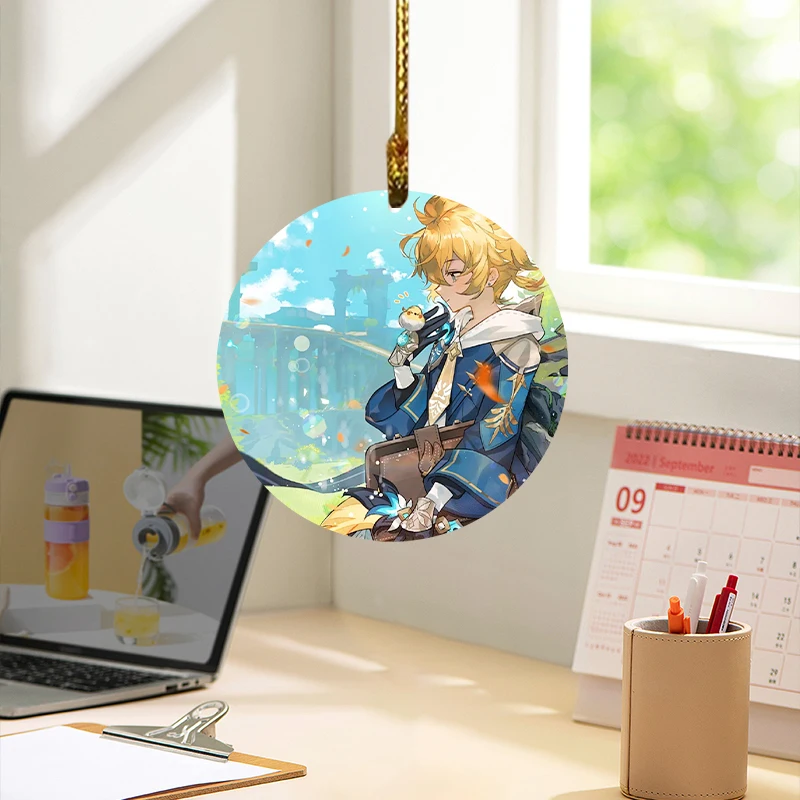 Anime surrounding,Mika,Car pendant,home,wall,Kawaii,Student backpack,Window decoration,Gift for Genshin Impact lovers