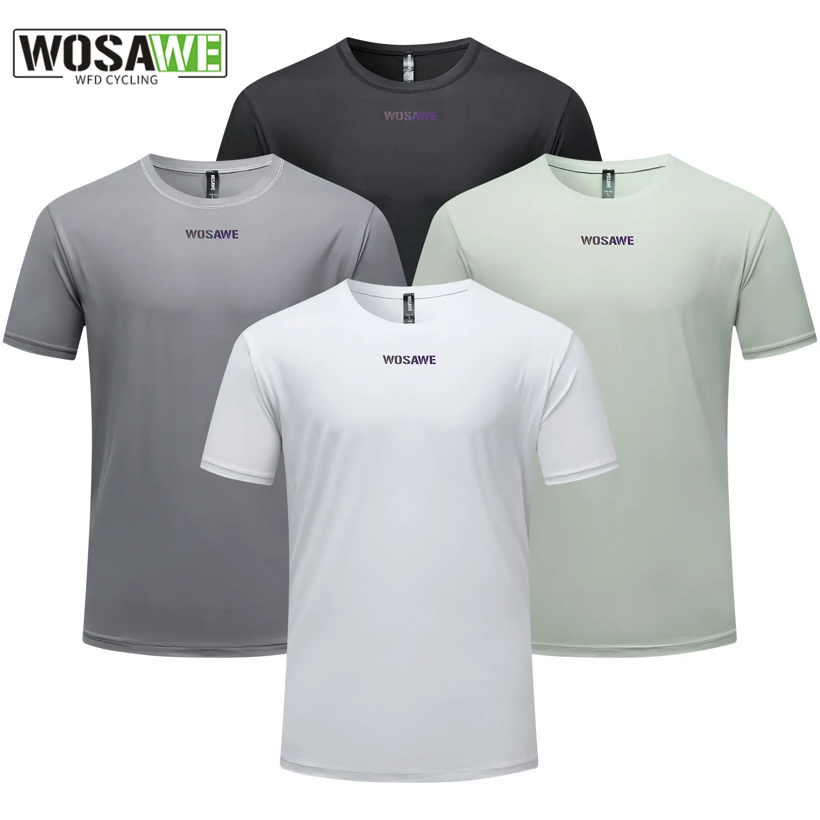 

WOSAWE New Outdoor Men's Cycling Short Sleeve Fast Drying Summer Breathable Comfortable T-shirt Cycling Casual Short Sleeve