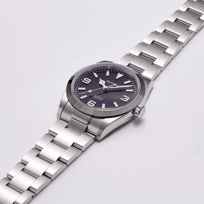 Milifortic 36mm Explorer Homage Watch 10ATM Sapphire Sapphir NH38 Stainless Steel Mechanical Bracelect Climbing Sports Watches