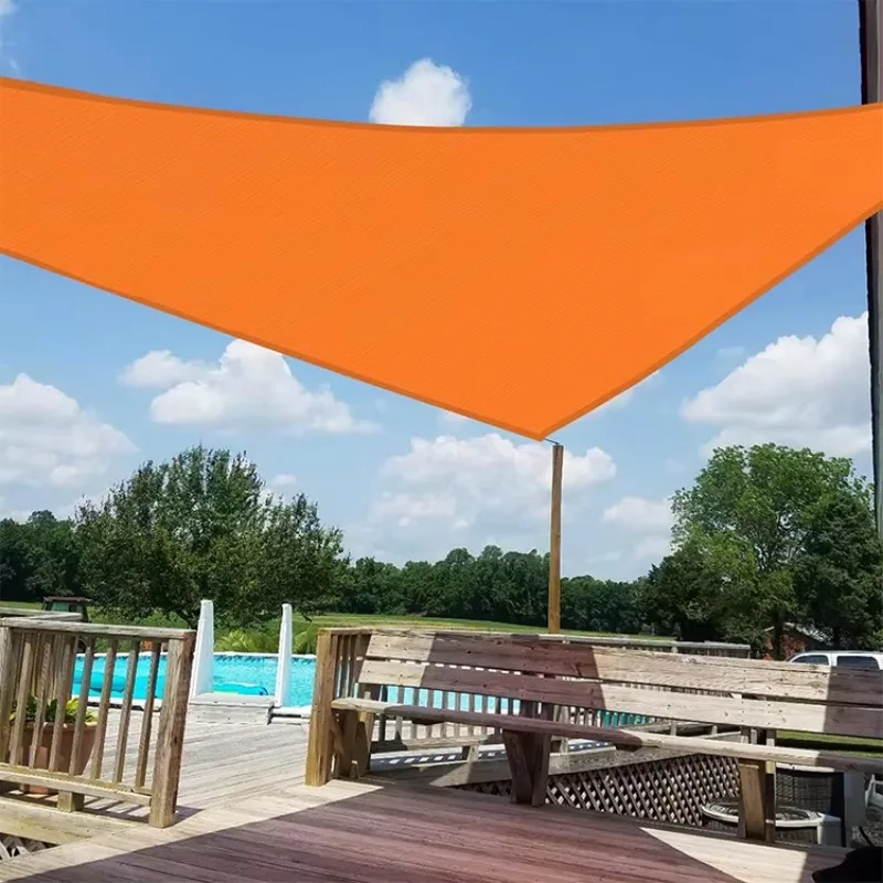 

6x6x6m 180gsm Orange HDPE +UV Resistance Garden Carport Shade Sail Shade Net