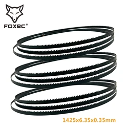 FOXBC 1425mm Bandsaw Blade 3 4 6 10 14 TPI 1425 x 6.35 x 0.35 mm Carbon Band Saw Blades Woodworking Tools Accessories 3pcs