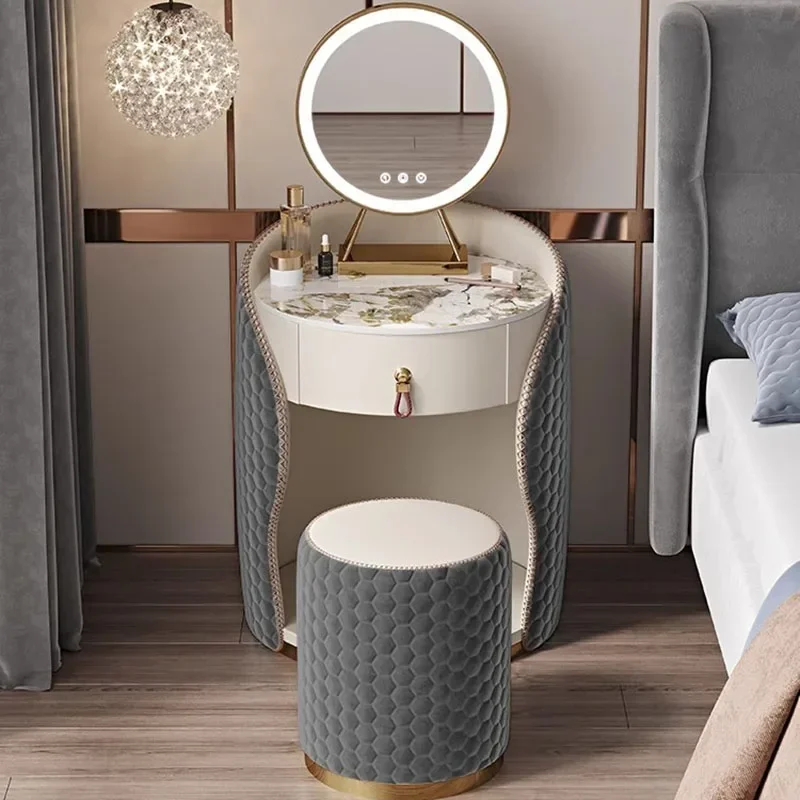 

Modern Dressing Table Furniture Room Woman Makeup Salon Bedside Dresser Luxury Nordic Bedroom Tocadores Vanity Set Organizer