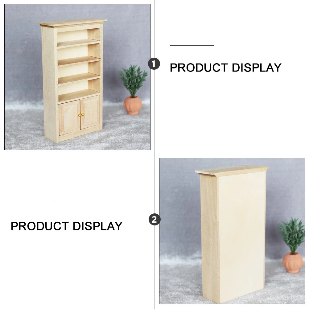 Miniature Realistic Wooden Cabinet Small Size For Diy Dollhouse Decor Kids Room Mini Furniture Storage Craft