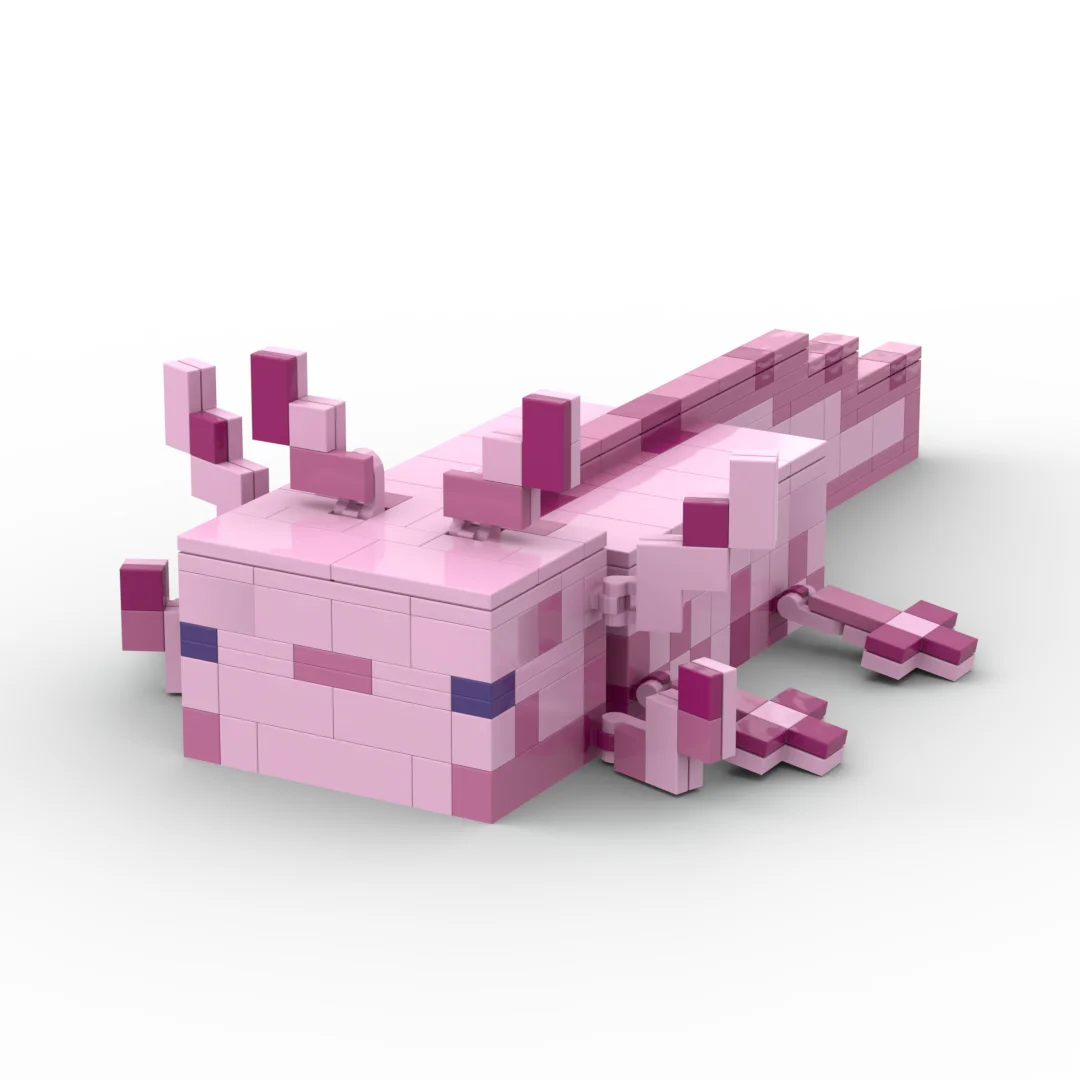 MOC Axolotl 340 Teile My World Game Tierserie Baustein-Set Biologisches Bild Kreatives Baustein-Spielzeug Geschenk – Detail 1