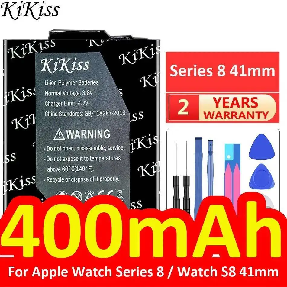 

Аккумулятор 400 мАч для Apple Watch, для iWatch Series 8 S8 41 мм, надежная батарея с длительным сроком службы.