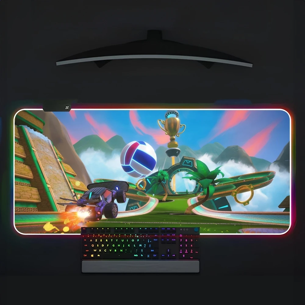 Turbo Golf Racing Mouse Pad RGB Large Gaming Computer Keyboard LED Mousepad Office Desks And Laptop Accessories Non Slip HD