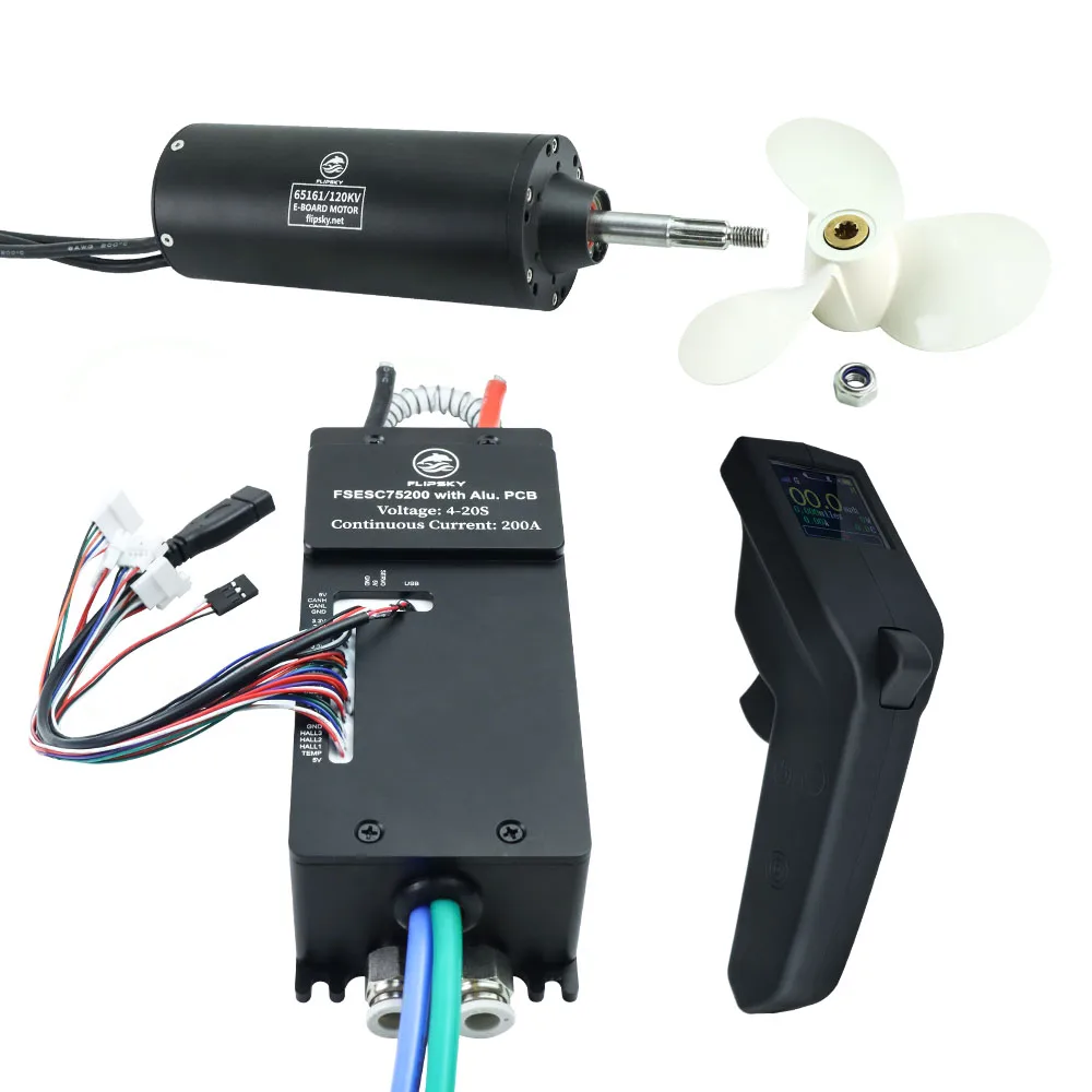 Flipsky Group W7 Electric Skateboard Kit Includes High Current FSESC 75300 /75200 and 65161 Motor