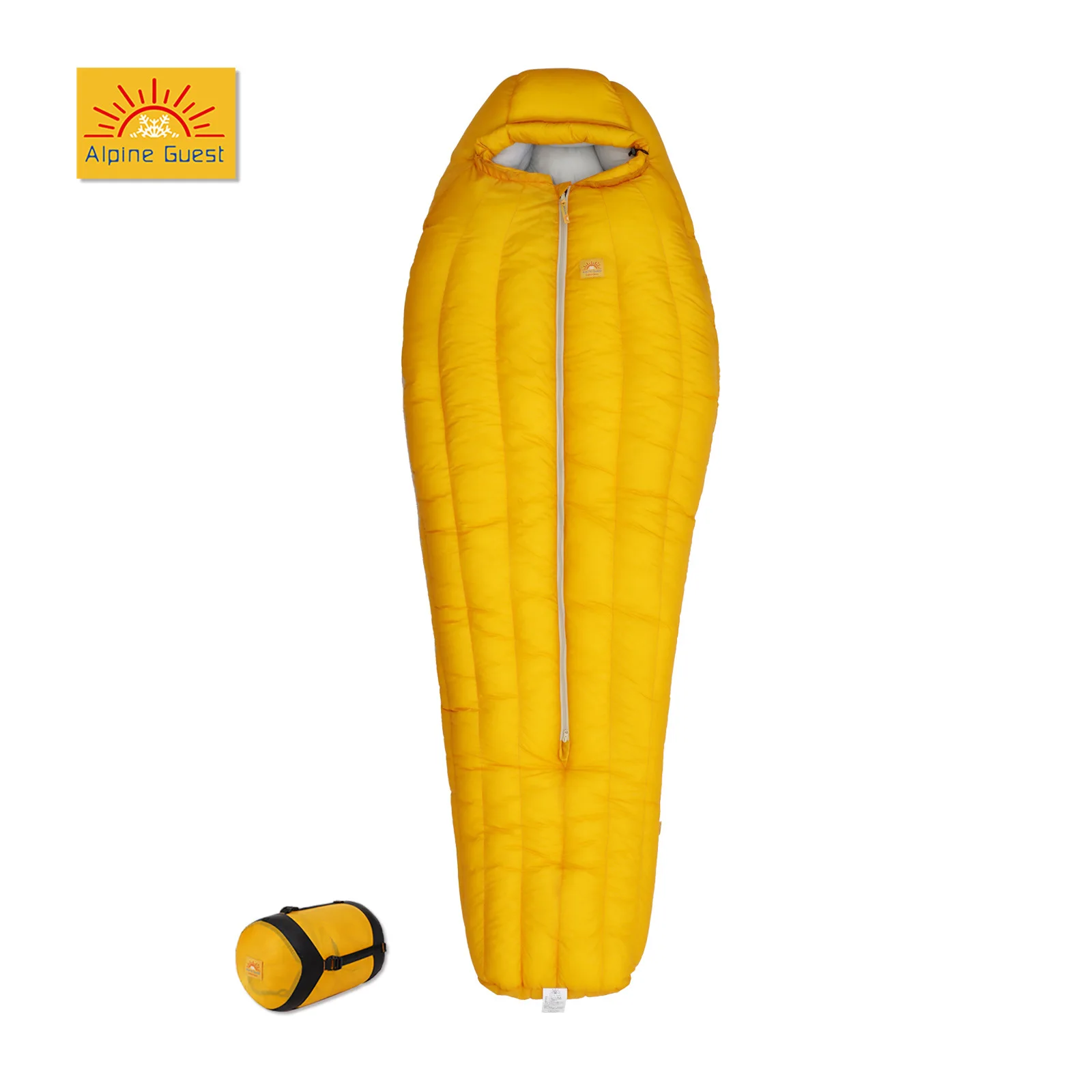 Camping Sleeping Bag 800 puffs 10D Waterproof White Goose Down Ultralight Thickened Sleeping Bag