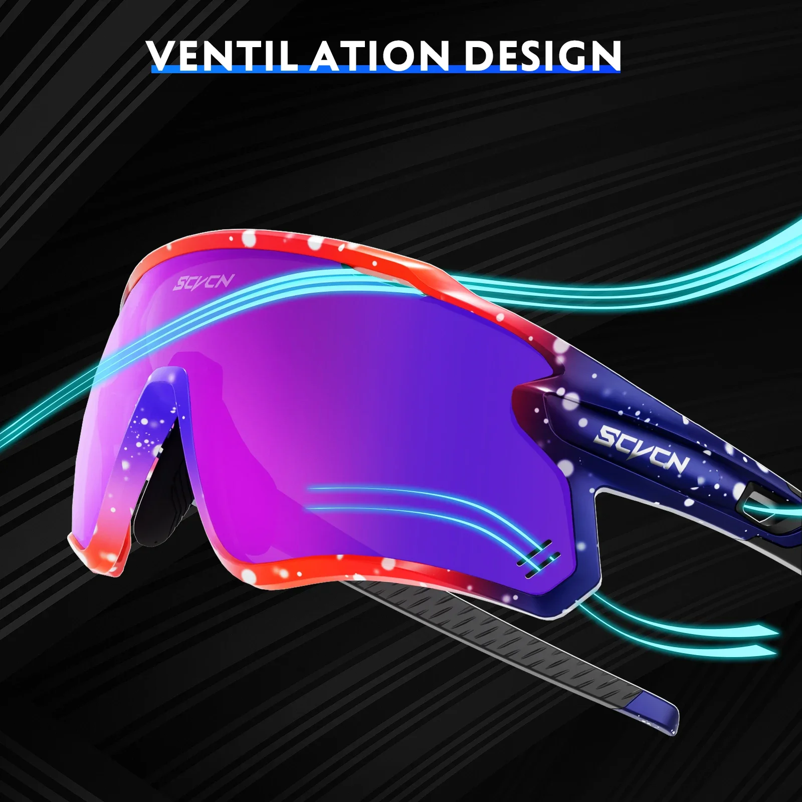 SCVCN New Cycling Glasses UV400 Polarized Bicycle Goggles Man Woman Sports Runing Skiing Riding Sunglasses MTB Bike Eyewear