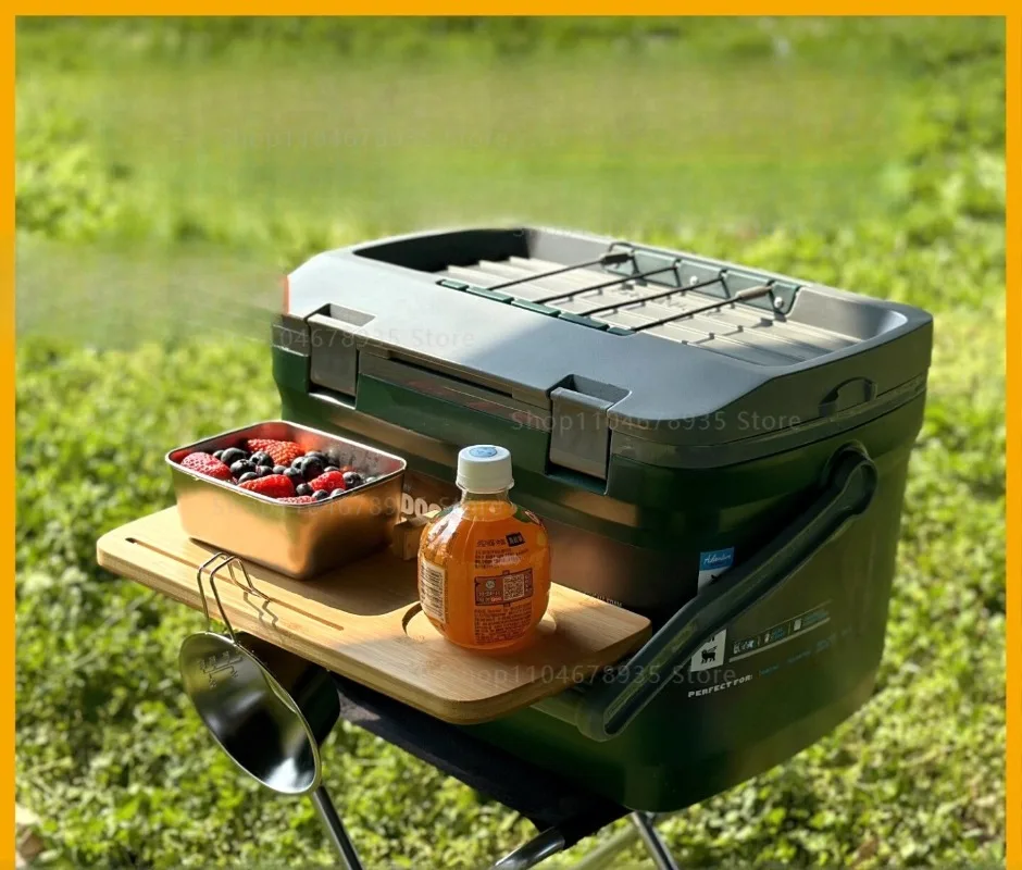 

Уличный холодильник с деревянной столешницей | Автомобильное ведро для льда и складной походный лоток