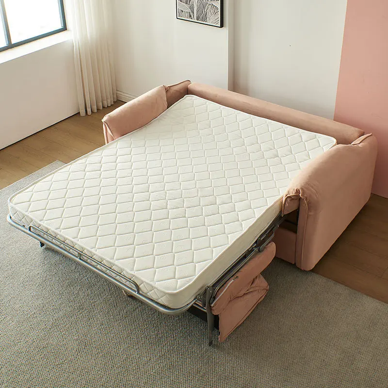 Sofa bed foldable small apartment living room flipped sitting and lying dual-purpose high-end fabric multi-functional sofa