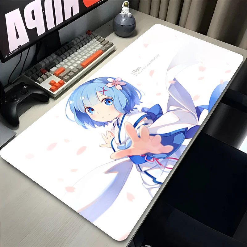 Mouse Pad Large Anime Re Zero Available Sizes Desk Mat XXL Office Gamer Cabinet Desktop Rubber Mousepad for Game PC Keyboard Pad