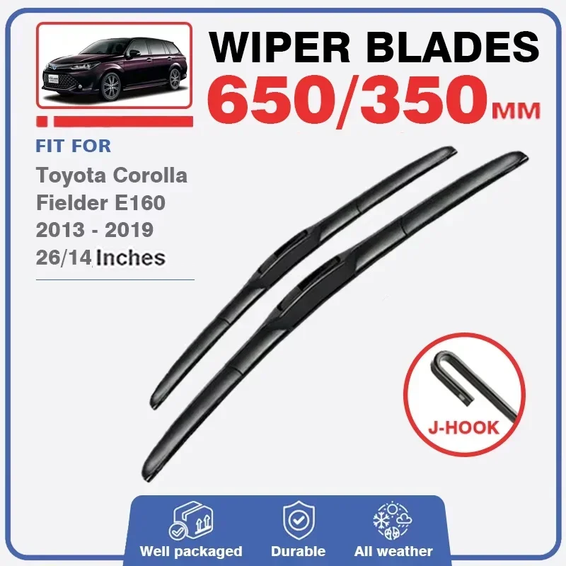 Front Rear Wiper Blades Set For Toyota Corolla Fielder E160 2013 - 2019 Hybrid Wagon Windscreen Windshield Window 26