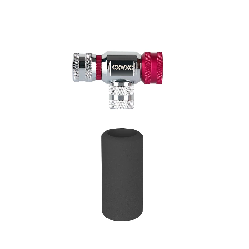 CXWXC Mini Fiets CO2-pomp MTB Racefiets Bandenpomp Draagbare AV/FV Universele Snelle Pomp Aluminium Legering CO2-pomp
