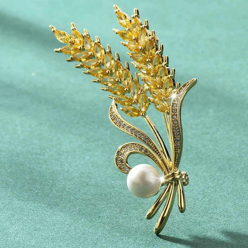 High-end luxury brooches, pearls, diamond-encrusted crystals, light luxury brooches, coat and suit gift pins