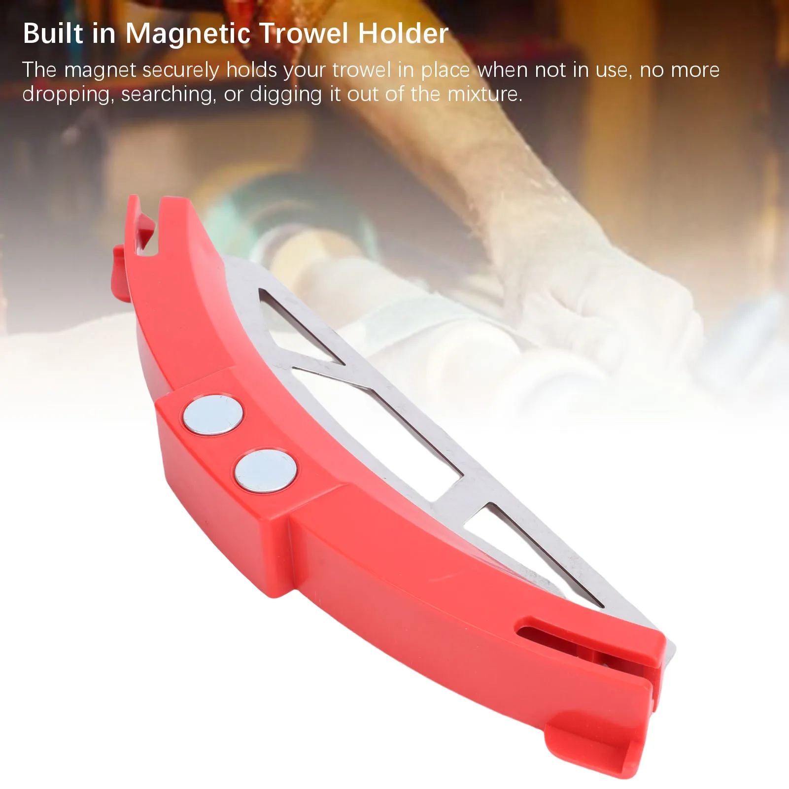 Tile Work Bucket Trowel Scraper Magnetic Holder Universal Stainless Steel Edge Retaining Tool For 5 Gallon Bucket