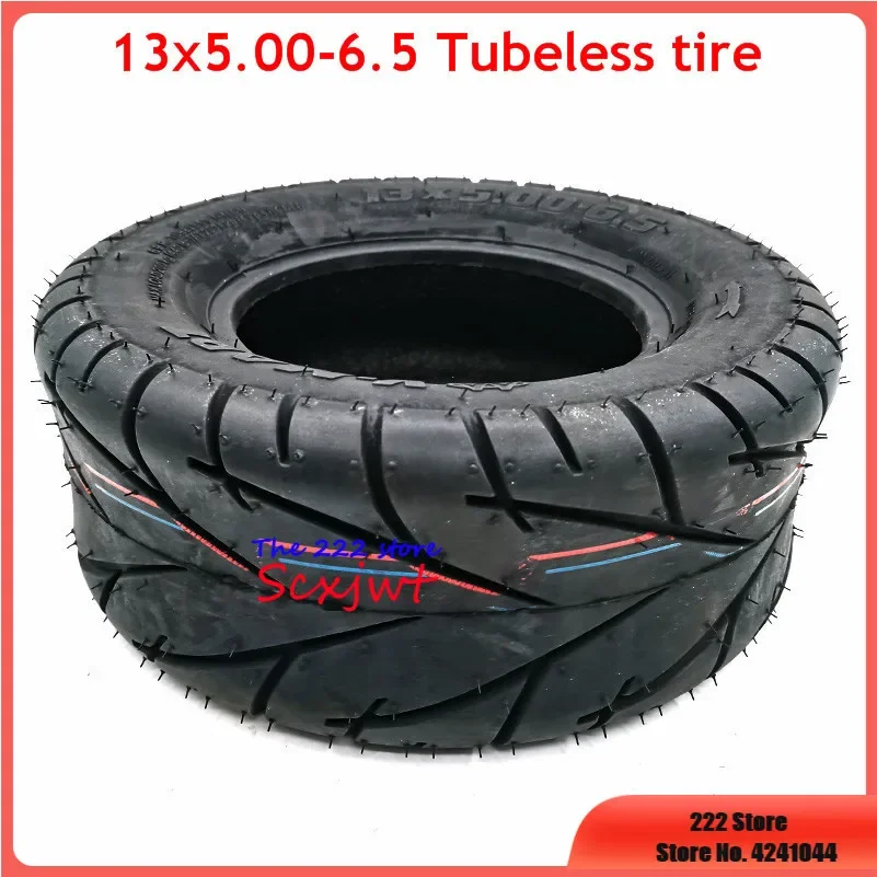 

High Quality 13x5.00-6.5 Tubeless Tyre Vacuum Tire for 13 Inch Motorcycle FLJ K6 Electric Scooter Wheel Accessories