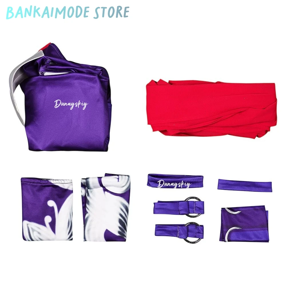 Mv Rivals Psylocke Sai Cosplay fantasía disfraz peluca guantes mono calcetines disfraz para mujeres adulto Halloween traje de fiesta de Carnaval