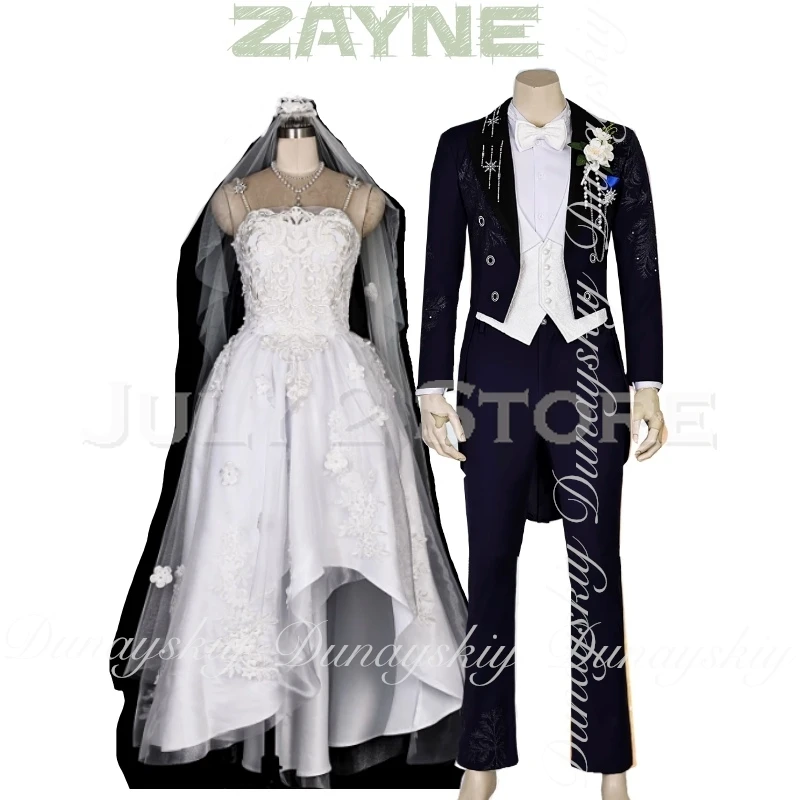 

Love and Deepspace Game Deepspace Hunter A Player And Zayne Cosplay Wedding Dress Iceborn Warmth Cosplay Costume Game All Of Set