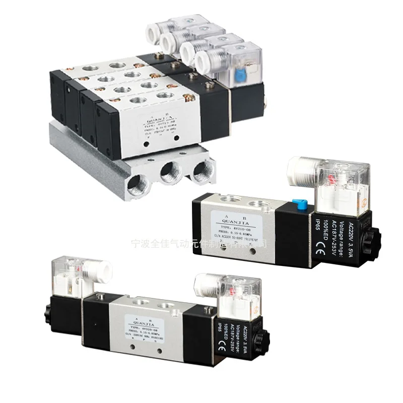 4V Series Solenoid Valve Ordinary Type Two Position Three Way Two Position Five Way Directional Valve