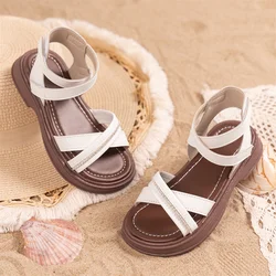 Estate belle neonate sandali da principessa moda morbida bambini carino Hollow Comfort scarpe da passeggio eleganti studenti fondo piatto