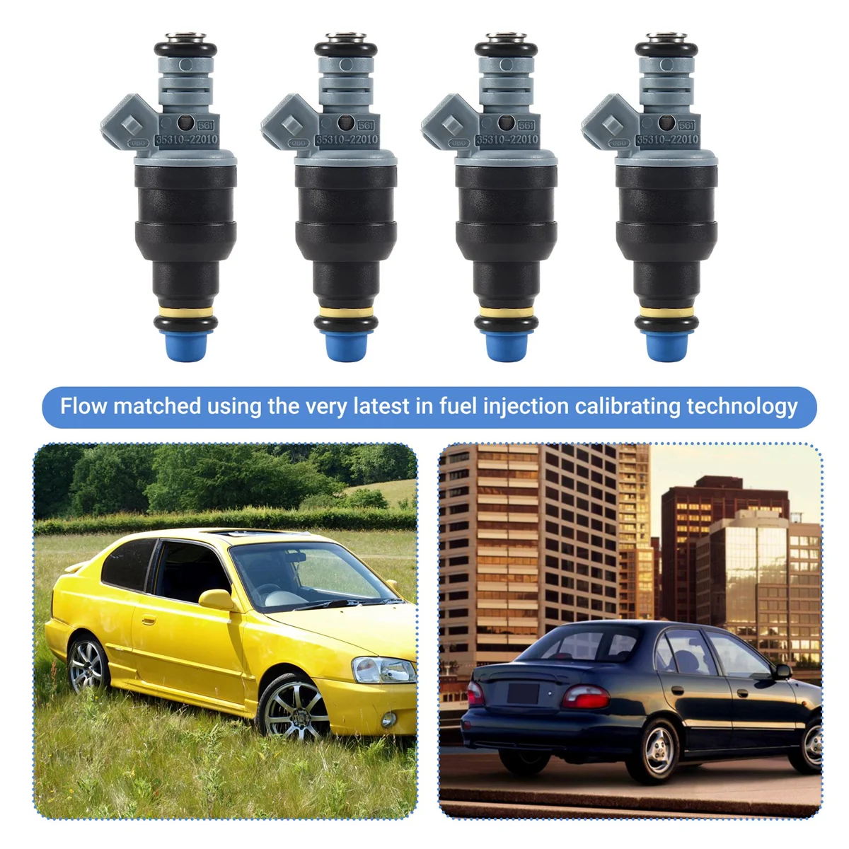 Bico injetor de combustível 4 tamanhos para Hyundai Accent Scoupe LS 1.5L 9250930006   35310-22010 3531022010 —L48A