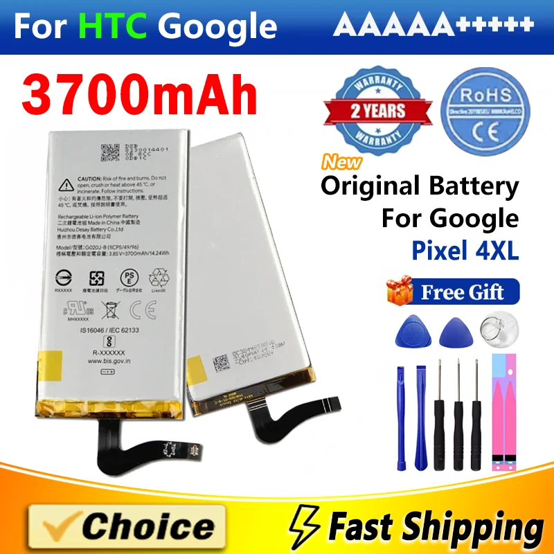 

3700mAh Original Battery For Google Pixel 4 XL Pixel4 XL,AAA+ Brand New Replacement Phone Lithium Battery+Tools,G020J-B