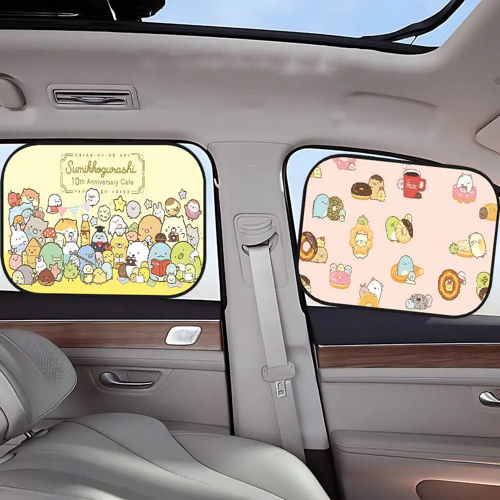 

SumikkoS Cartoon G-Gurashi 1PCS Car Electrostatic Sunshade UV Protector Self Adhesive Car Side Window Sun Visor Protection Film