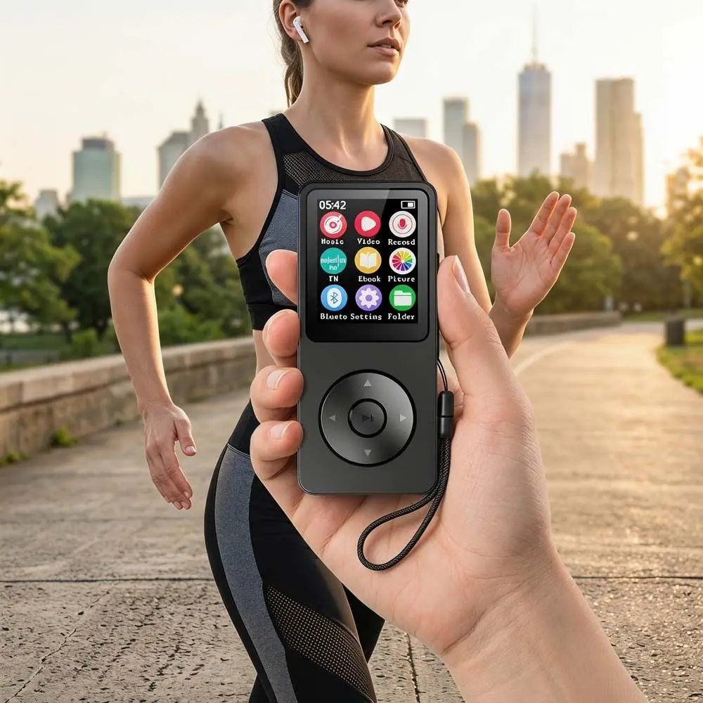 Fashion Long Strip Student MP3 Solid Color with buttons MP3 Music Player Ultra-thin Simple Mini Music Player Learning Sports