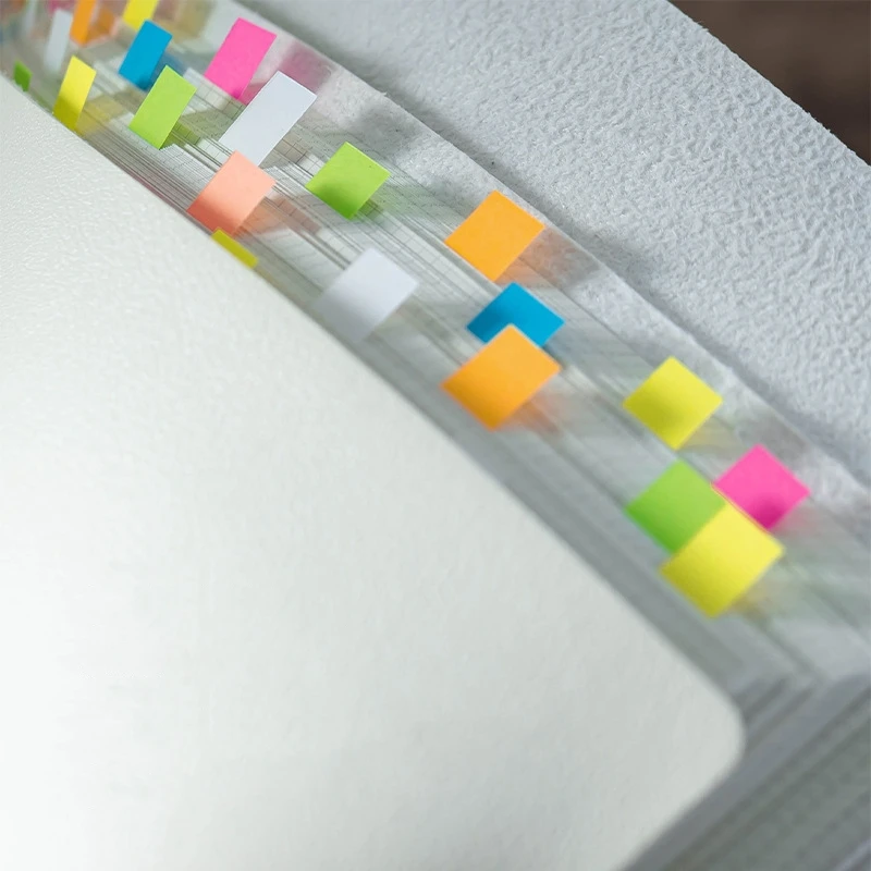 Mini Morandi Sticky Notes Set Fluorescent Index Stickers Memo Pad Self-Adhesive Label Stationery Office F7804