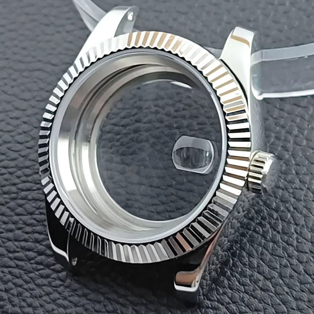 36mm/40mm Silver/Gold/Black Sapphire Glass Stainless Steel Watch Case Fit NH34 NH 35 NH36 NH70 Movement Watches Accessory