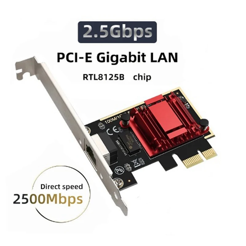 2.5G PCI-E To RJ45 Network Card Diskless Network Card Ethernet 2500Mbps 2.5Gbps For PC